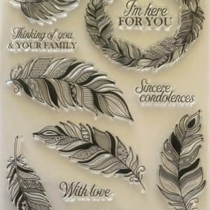 Feathers stamp & die set