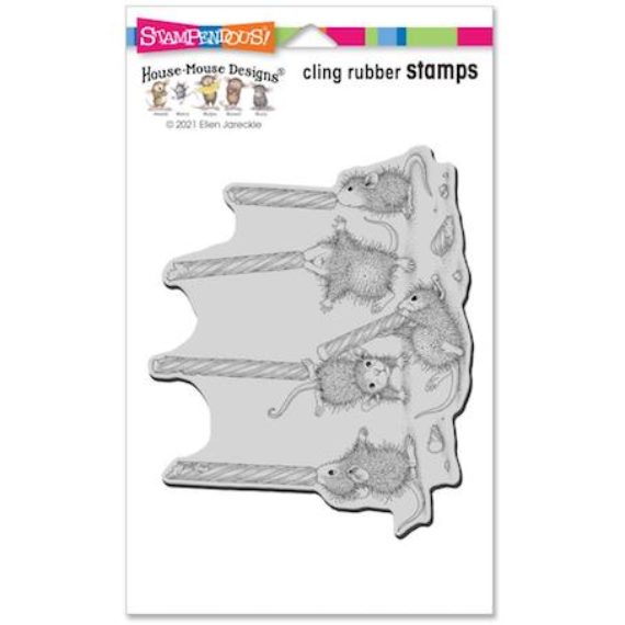 Stampendous House Mouse Cling Stamp - Candy Sticks