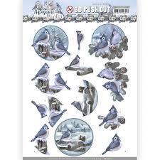 Winter Birds, Awesome Winter 3D Decoupage sheet