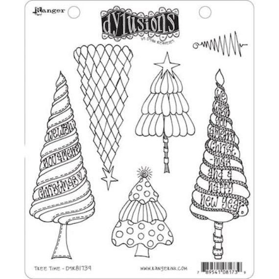 Dyan Reaveley's Dylusions Cling Stamp Collection - Tree Time