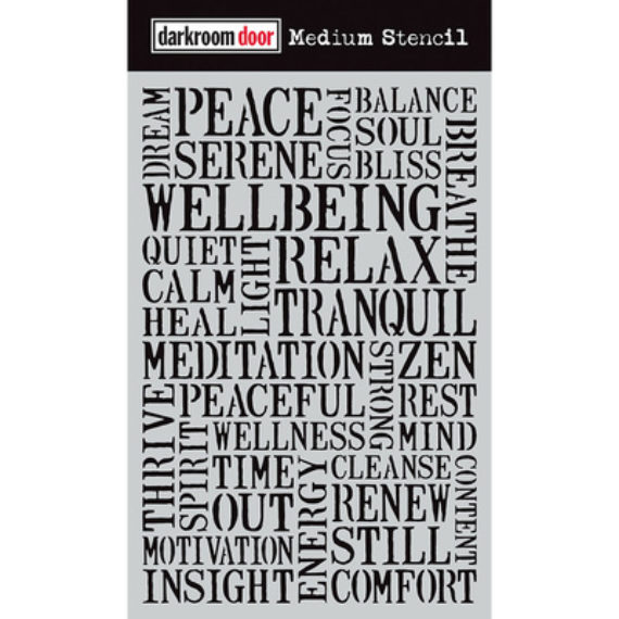Medium Stencil - Wellbeing