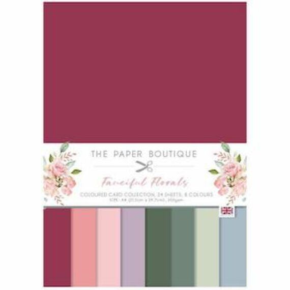 The Paper Boutique Fanciful Florals A4 Colour Card Collection