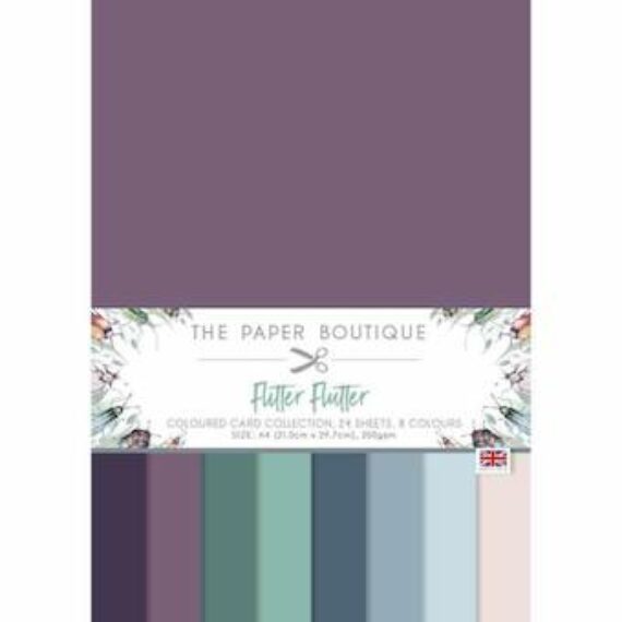 The Paper Boutique Flitter Flutter A4 Colour Card Collection