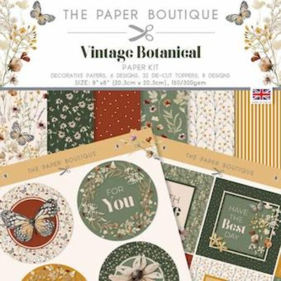 The Paper Boutique Vintage Botanical Paper Kit