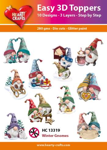 Hearty Crafts Easy 3D Toppers - Winter Gnomes - Snazzi Scrappin'