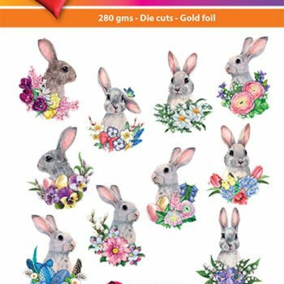 Hearty Crafts Easy 3D Toppers - Cute Real Bunnies