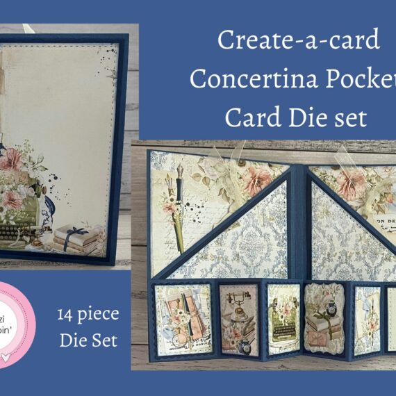 Create-a-card Concertina Pocket Card Die set
