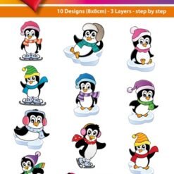 Hearty Crafts Easy 3D Toppers - Comical Penguins