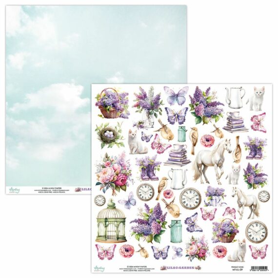 Pre-Order - Mintay Lilac Garden cut apart sheet - Due Mid May