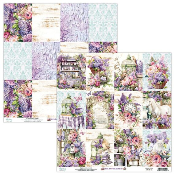 Mintay Lilac Garden 3" x 4" cut apart sheet
