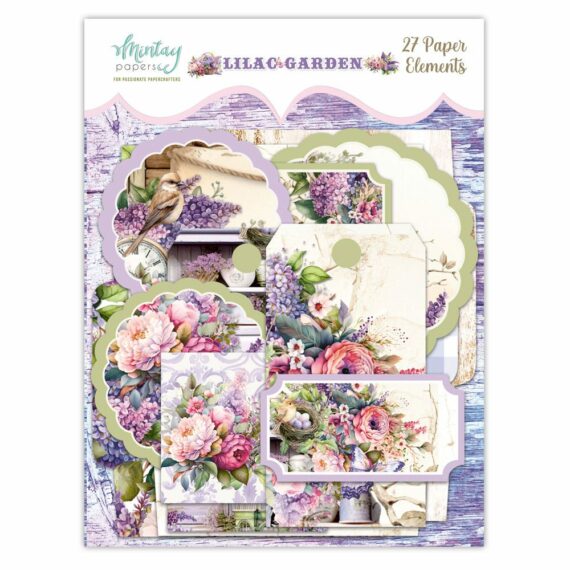 Pre-Order - Mintay Lilac Garden paper elements - Due Mid May