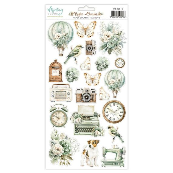 Pre-Order - Mintay Rustic Charms Paper stickers - Elements - Due Mid May