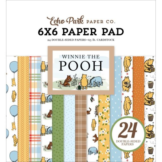 Winnie the Pooh - Echo Park Double-Sided Paper Pad 6"X6" 24/Pkg