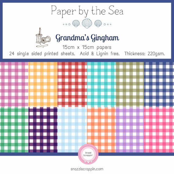 Paper by the Sea - Grandma's Gingham - 15cm x 15cm