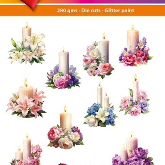 Hearty Crafts Easy 3D Toppers - Spring Candles