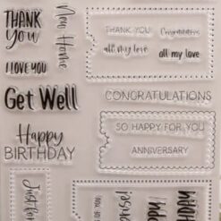Sentiments and Tags Stamp Set
