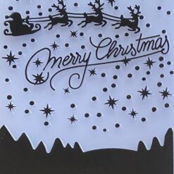 Merry Christmas & Santa Sleigh Embossing Folder