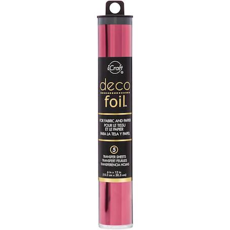 Deco Foil Transfer Sheets 6"X12" 5/Pkg - Wild Cherry