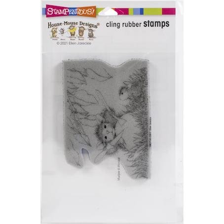 Stampendous House Mouse Cling Stamp - Apple Snack