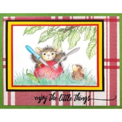 Alternative view of Stampendous House Mouse Cling Stamp - Apple Snack