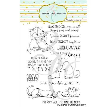 Furever Friends - Colorado Craft Company Clear Stamps 4"X6"