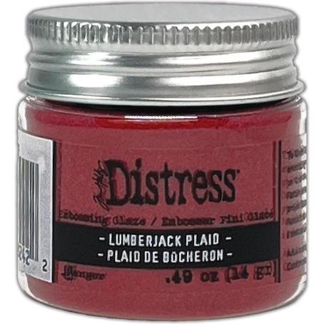 Distress Embossing Glaze - Lumberjack Plaid
