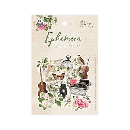 Dear Love Ephemera Cardstock Die-Cuts 12/Pkg - Bits & Pieces