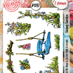 Aall & Create - A6 Stamp Set – Swing Garden – #1197 – July 2024