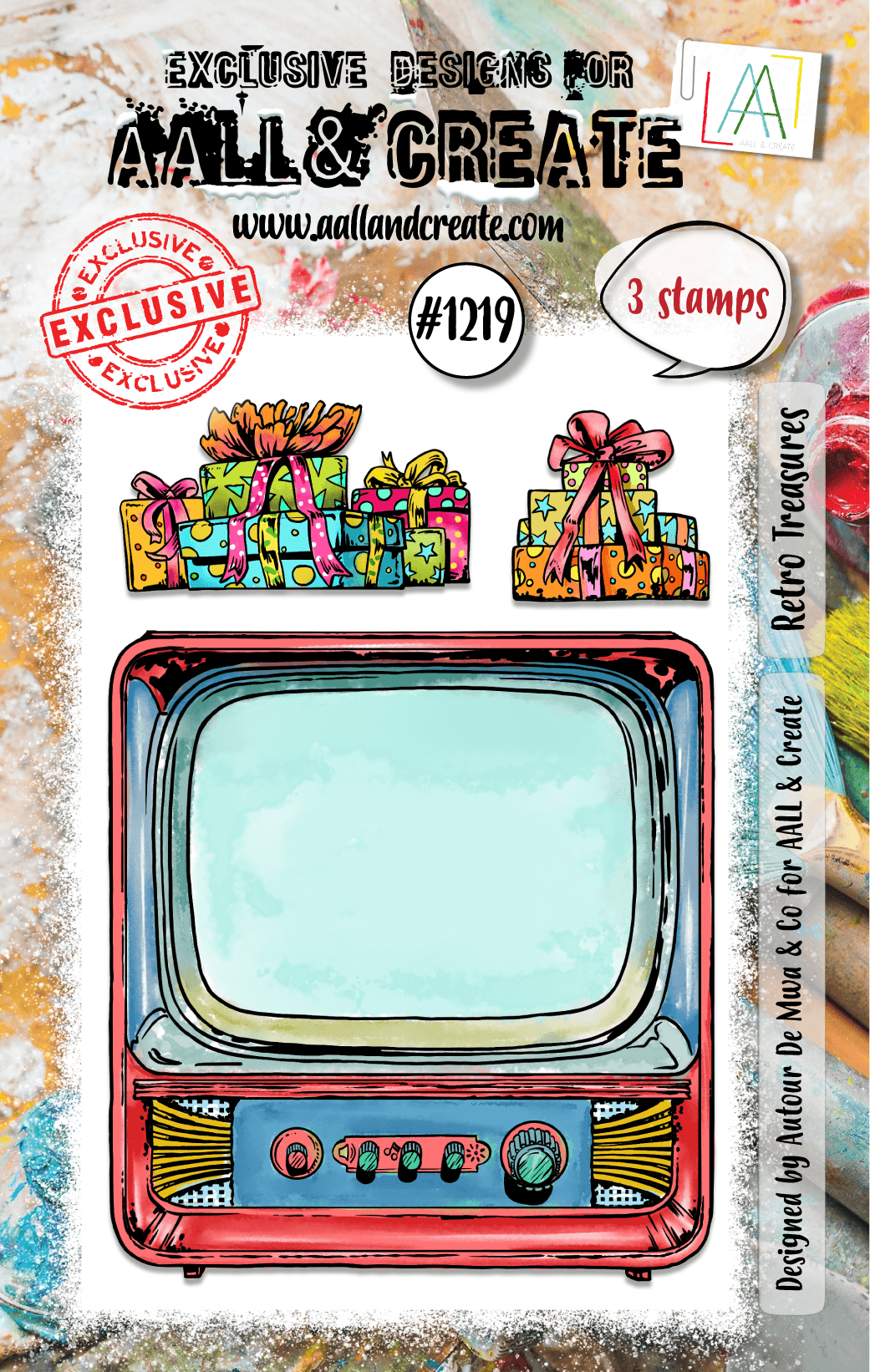 Aall & Create - A7 Stamp Set – Retro Treasures - #1219 – August 2024