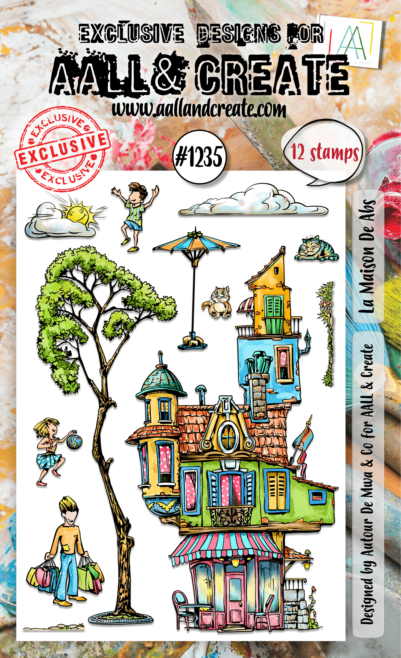 Aall & Create - A6 Stamp Set – La Maison De Abs – #1235 – July 2024