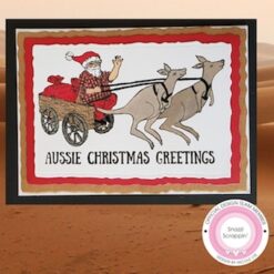 Alternative view of Aussie Christmas - Aussie Sleigh Stamp & Die set (only 2 hat dies)
