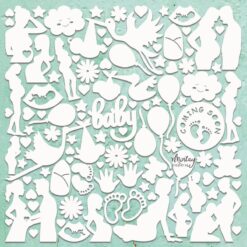 Mintay - Chipboard - 12" x 12" - Baby Shower