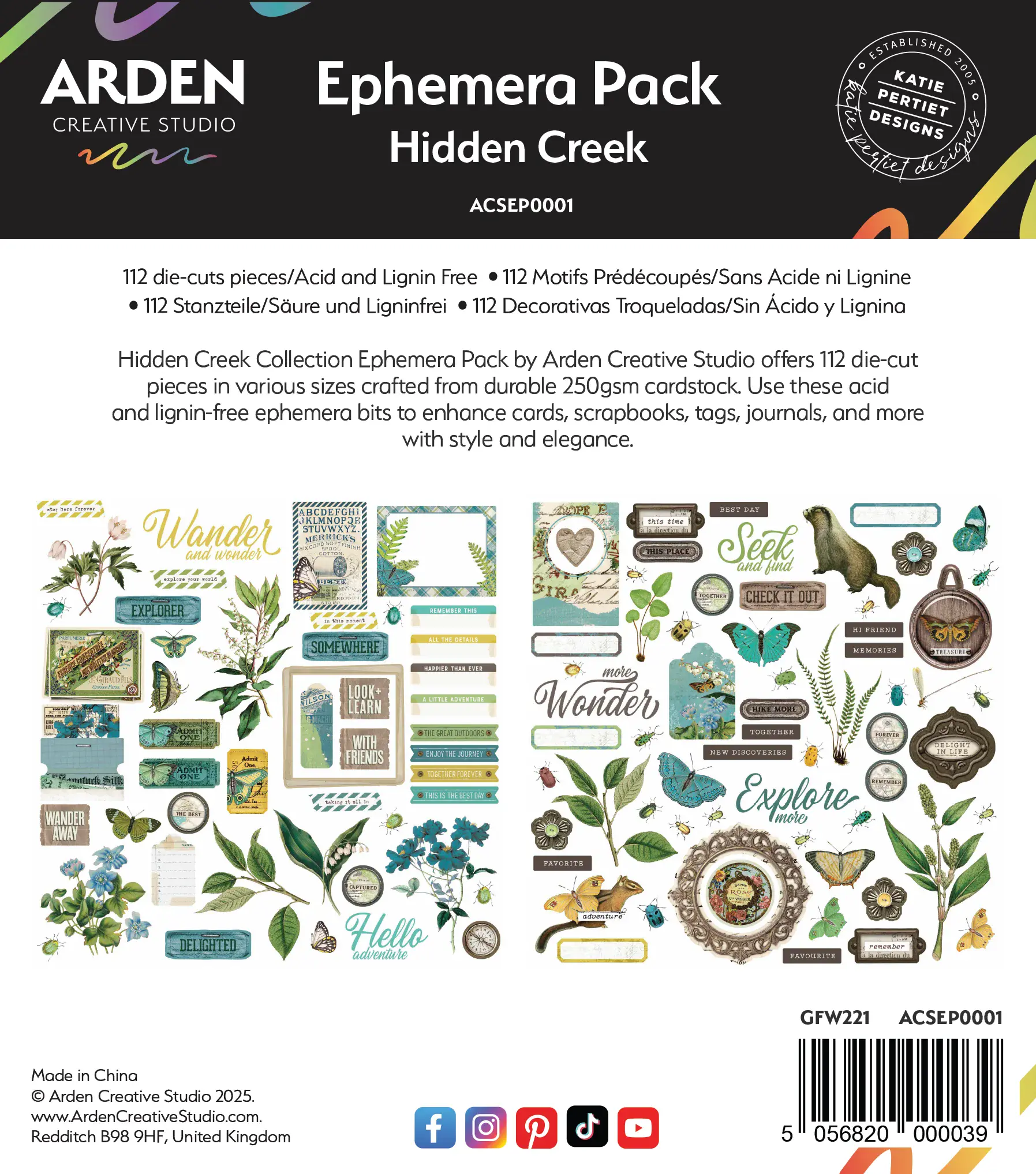 ARDEN - HIDDEN CREEK EPHEMERA PACK