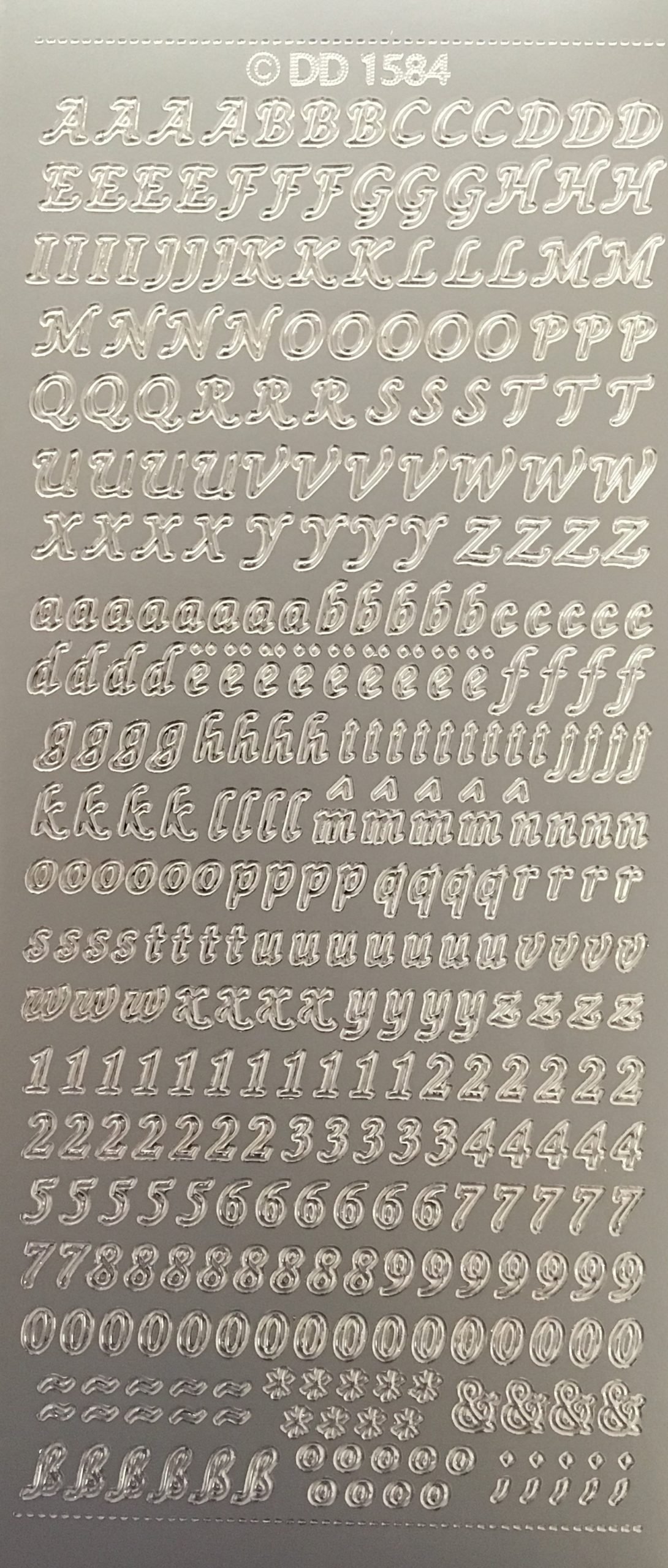 Alphabet 3 - Silver