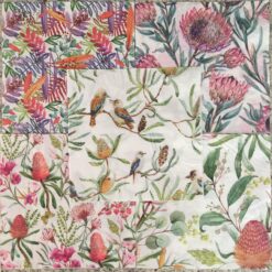 Serviettes - Australian flowers/birds