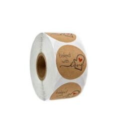 Sticker roll - Baked with Love - 25mm