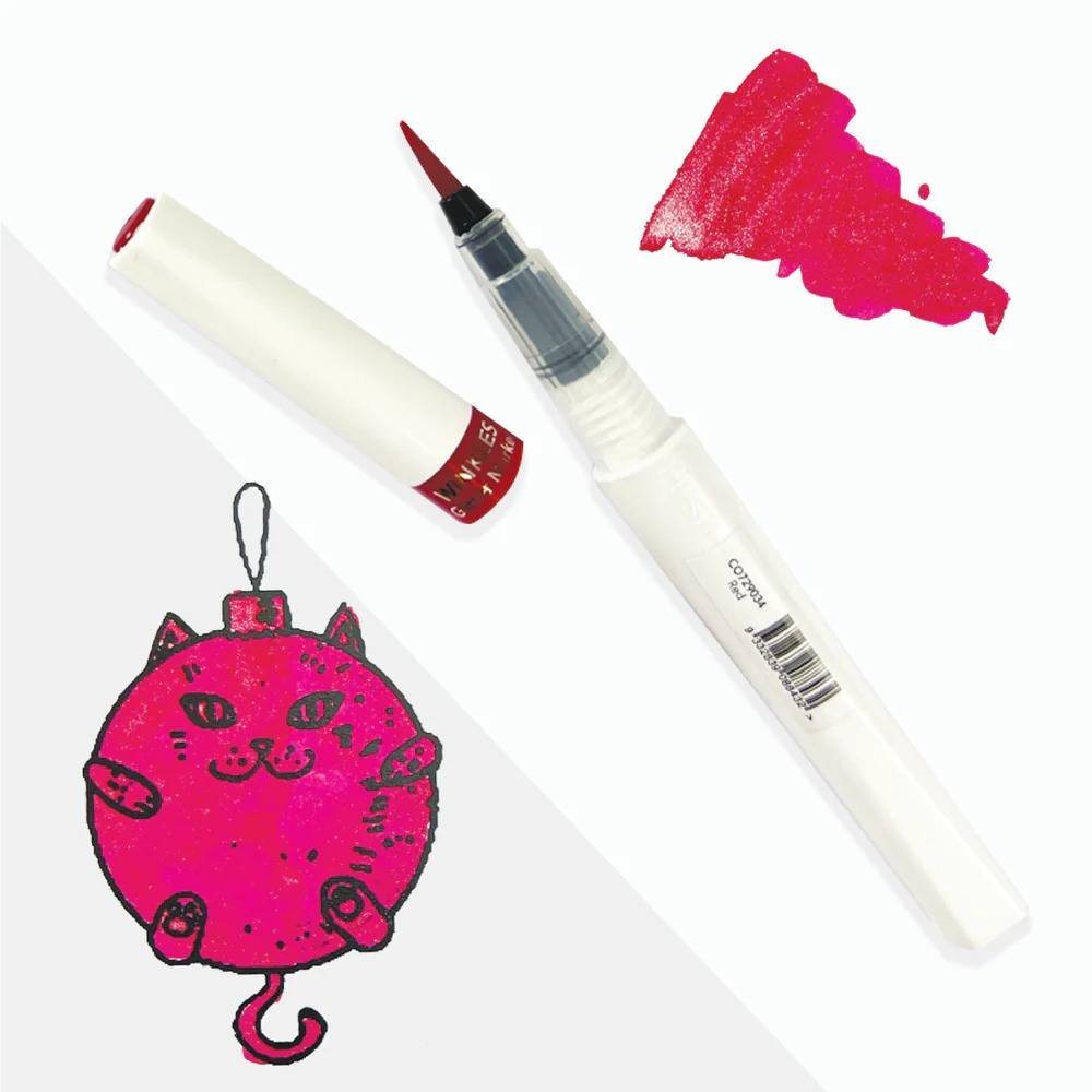 Winkles Glitter Marker - Festive Red