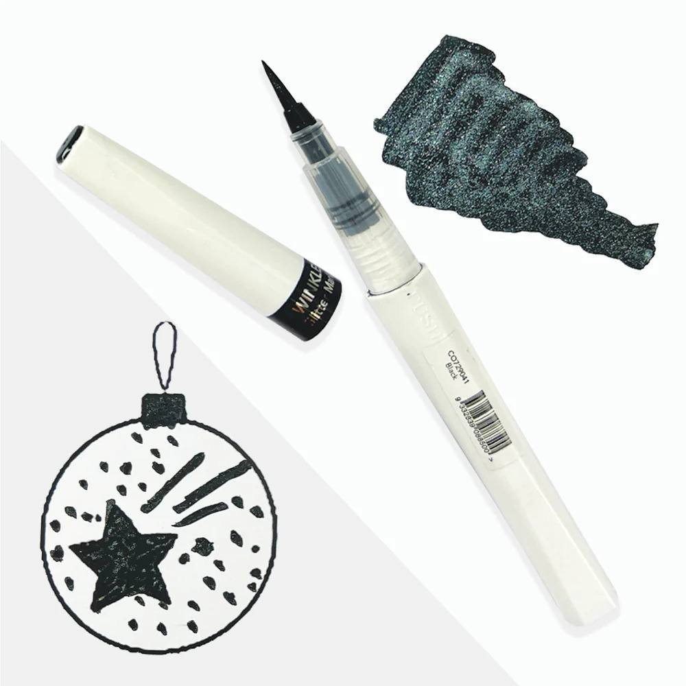 Winkles Glitter Marker - Black