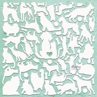 Mintay - Chipboard - 12" x 12" - Cats & Dogs