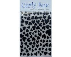 Hearts embossing folder