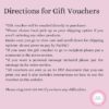 1. Directions for Gift Vouchers