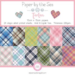 Paper by the Sea - Tartan - 15cm x 15cm