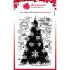 Woodware Clear Singles Snow Frosted Tree 4 in x 6 in Stamp Set