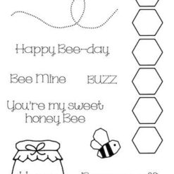 Woodware Clear Singles Sweet Honey Bee 4 in x 6 in Stamp