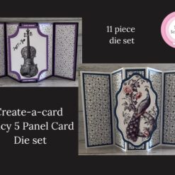 Create-a-card Fancy 5 panel Card die set - in April Bundle
