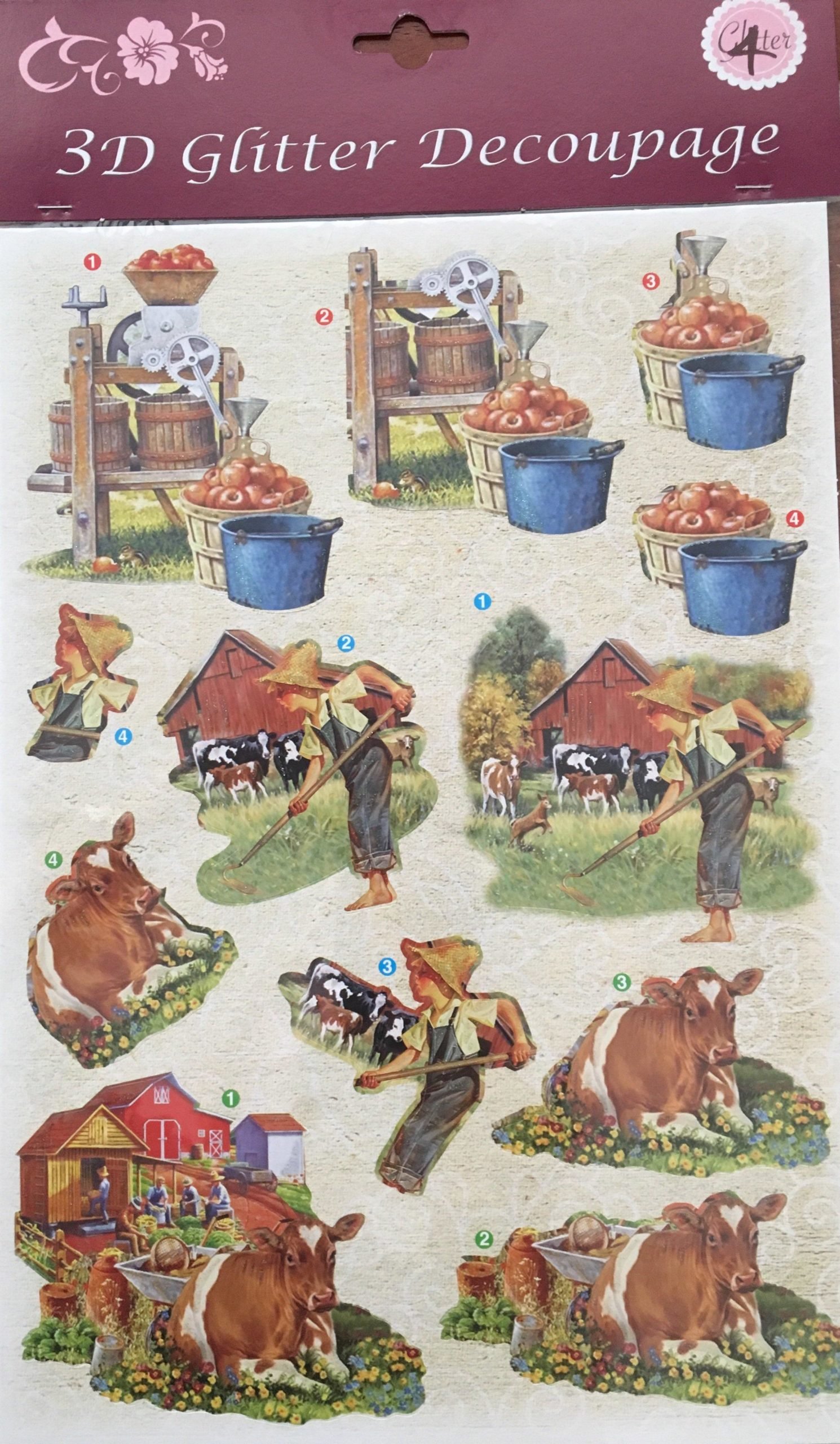 Farm 4 - 3D Decoupage sheet