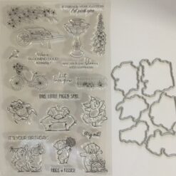Garden Pigs – stamp & die set
