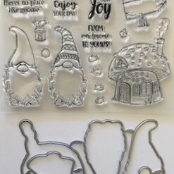 Gnome & Mushroom House stamp & die set
