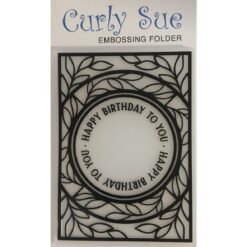 Happy Birthday Circle Embossing Folder