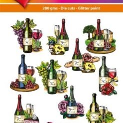 Hearty Crafts Easy 3D Toppers - Wine Tasting